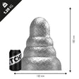 Analplug Heavy Metal 18 x 15 cm Silber