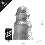 Analplug Heavy Metal 22 x 13 cm Silber