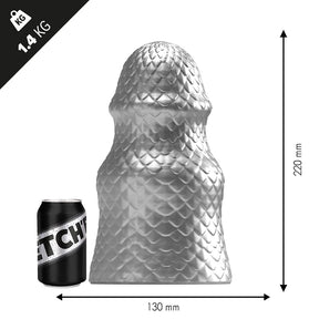 Analplug Heavy Metal 22 x 13 cm Silber