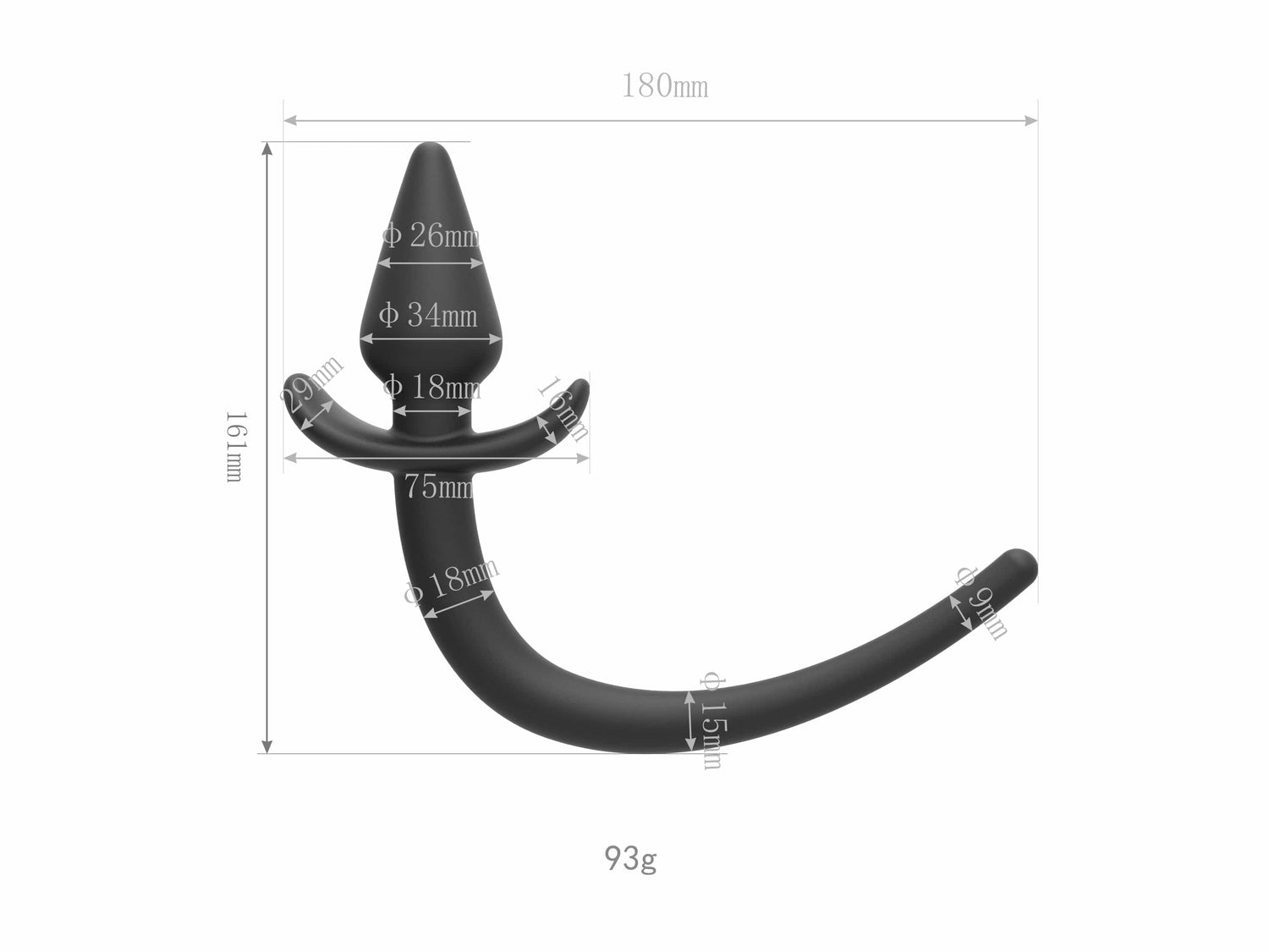 Anal Plug Dog Tail 18 x 3.4 cm dildodave.de Anal Plug Dog Tail 18 x 3.4 cm dildodave.de