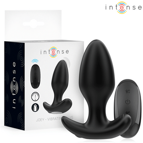 Analplug Joey Anal Plug 10 Vibrationen Schwarz Fernbedienung 10 x 3,6 cm