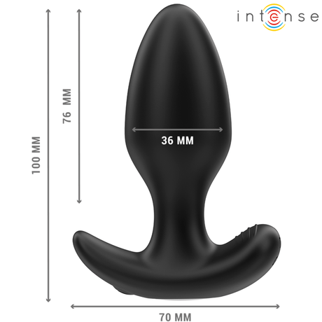 Analplug Joey Anal Plug 10 Vibrationen Schwarz Fernbedienung 10 x 3,6 cm