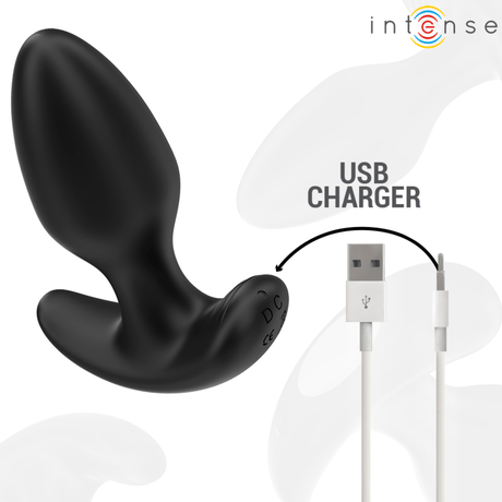 Analplug Joey Anal Plug 10 Vibrationen Schwarz Fernbedienung 10 x 3,6 cm