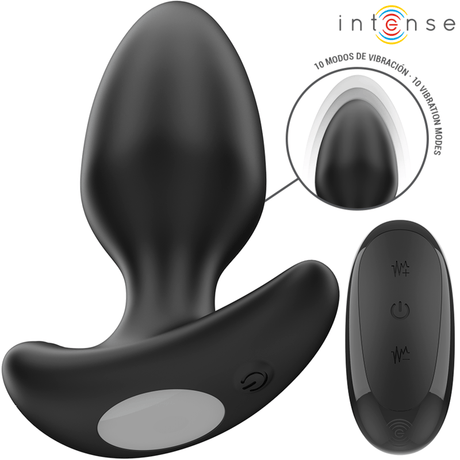 Analplug Joey Anal Plug 10 Vibrationen Schwarz Fernbedienung 10 x 3,6 cm