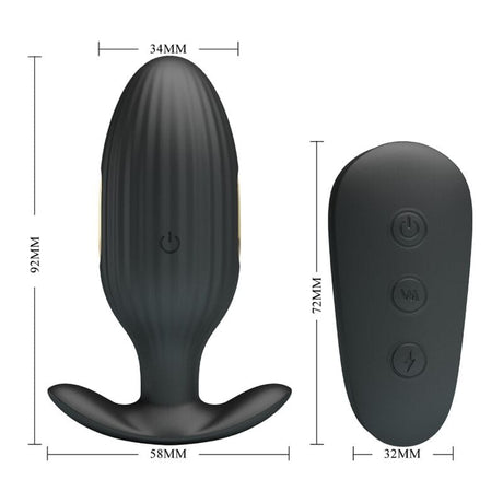Analplug Kelly Plug Anal Wiederaufladbarer Schwarz
