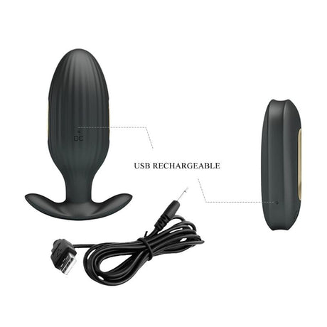 Analplug Kelly Plug Anal Wiederaufladbarer Schwarz