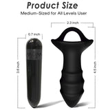 Analplug Kylin Fingervibrator & Fernbedienung Schwarz