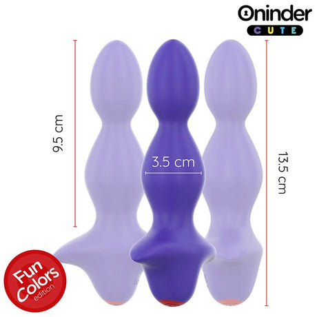 Analplug Love Butt Vibrierender -Dilatator Kostenlose Weltweite App Lila 13,5 x 3,5 cm