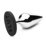 Analplug Master Series Butt Slut Metall mit Silikonbasis Silber 11,9 x 4,8 cm