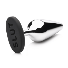Analplug Master Series Butt Slut Metall mit Silikonbasis Silber 11,9 x 4,8 cm
