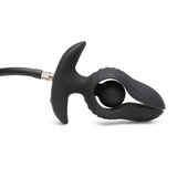 Analplug Master Series Dark Pearl Aufblasbar und Vibrierend Schwarz 10,4 cm – Ansicht 4