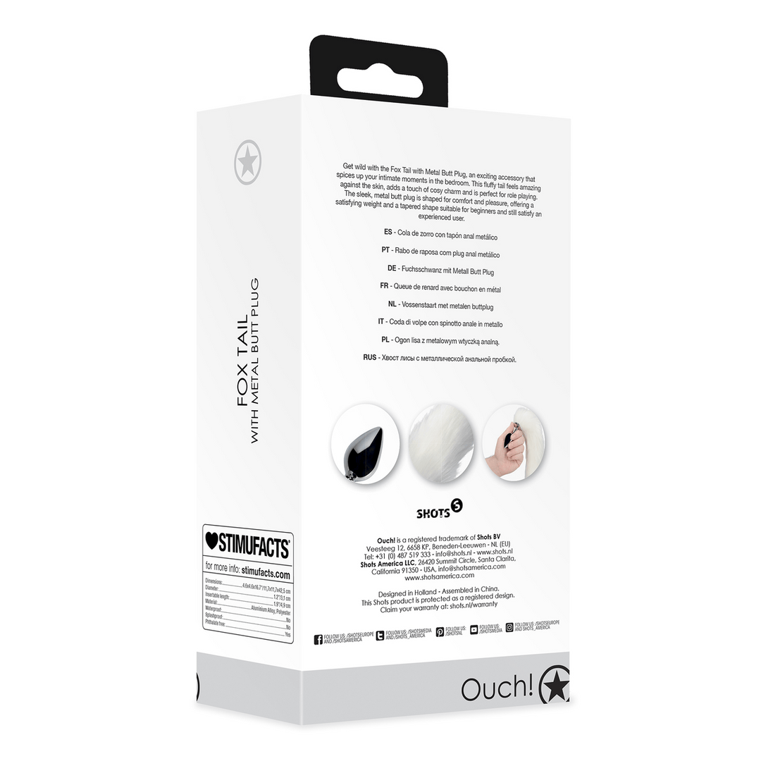 Analplug Ouch mit Fuchsschwanz in drei Farben 4,9 x Ø 3,1 cm – Ansicht 17