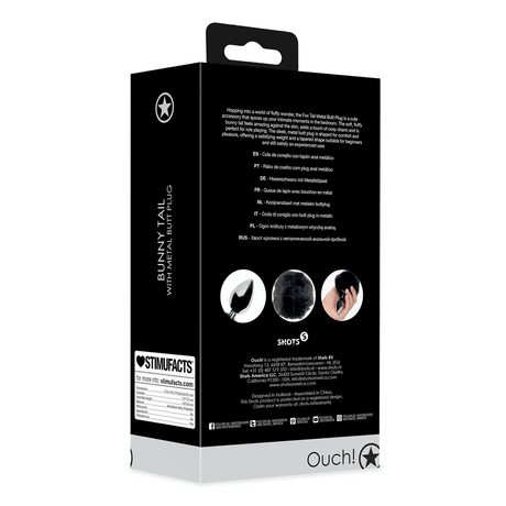 Analplug Metall mit Hasenschwanz – Ansicht 3