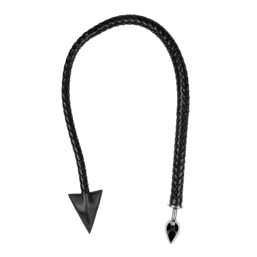 Analplug Ouch mit Teufelsschwanz aus Stahl Schwarz 4,8 x Ø 3,1 cm – Ansicht 3
