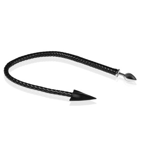 Analplug Metall mit Teufelsschwanz Schwarz 4,8 x Ø 3,1 cm