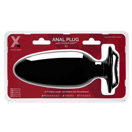 Analplug mit Fingergriff Schwarz 16 x Ø 6,7 cm – Ansicht 2