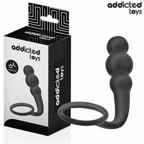 Analplug mit Hodenring Modell 1 Schwarz 7 x 3 cm
