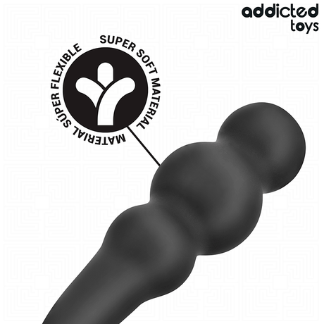 Analplug mit Hodenring Modell 1 Schwarz 7 x 3 cm