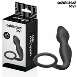 Analplug mit Hodenring Modell 2 Schwarz 10,5 x 3 cm