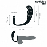 Analplug mit Hodenring Modell 4 Schwarz 9 x 3,2 cm