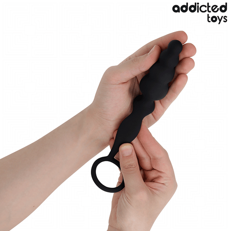 Analplug mit Hodenring Modell 5 Schwarz 9,5 x 3,5 cm