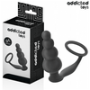 Analplug mit Hodenring Modell 5 Schwarz 9,5 x 3,5 cm
