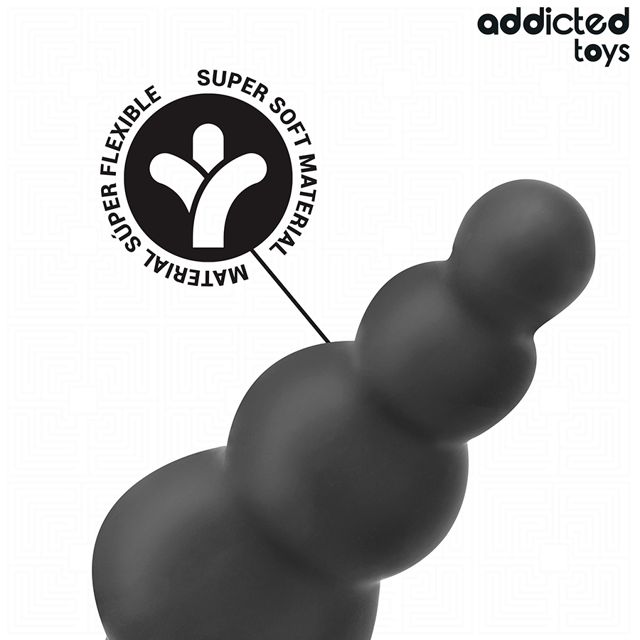 Analplug mit Hodenring Modell 5 Schwarz 9,5 x 3,5 cm
