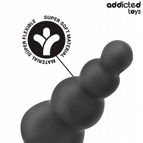 Analplug mit Hodenring Modell 5 Schwarz 9,5 x 3,5 cm