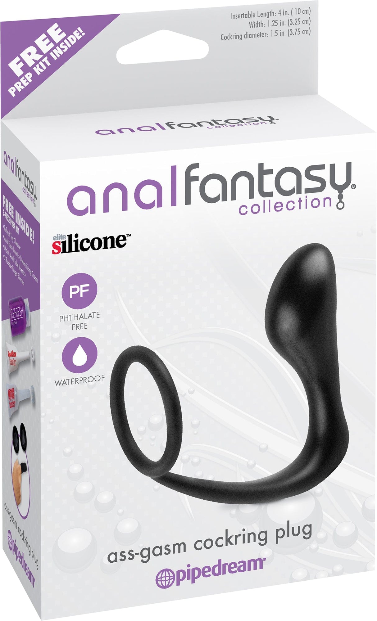 Analplug mit Penisring 10 x 3 cm