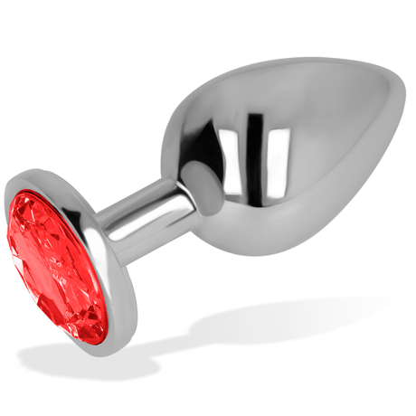 Analplug mit Rotem Kristall 8 x 3,3 cm