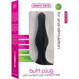 Analplug mit Saugfuß Medium Schwarz 11,6 cm – Ansicht 2