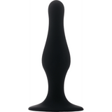 Analplug mit Saugfuß Medium Schwarz 11,6 cm