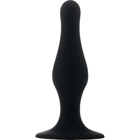 Analplug mit Saugfuß Medium Schwarz 11,6 cm