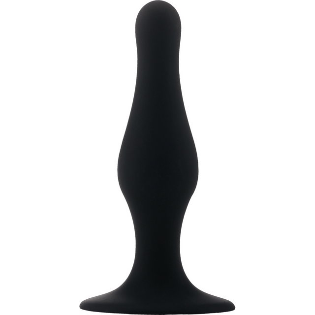 Analplug mit Saugfuß Medium Schwarz 11,6 cm