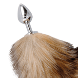 Analplug mit Schwanz Silber 8 x 4 cm – Ansicht 3