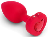 Analplug mit Vibration rot 10,5 x 4 cm