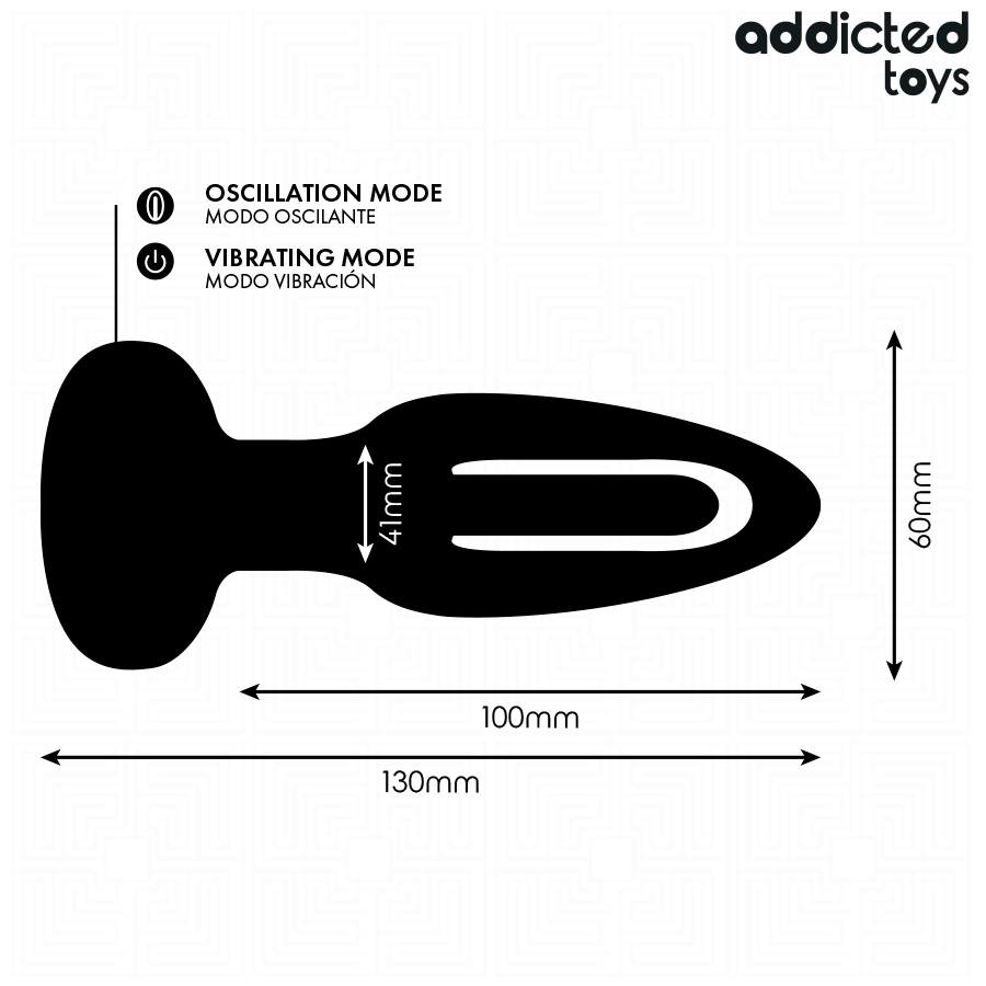 Analplug mit vibrierender Zunge Schwarz 10 x 4,1 cm – Ansicht 7