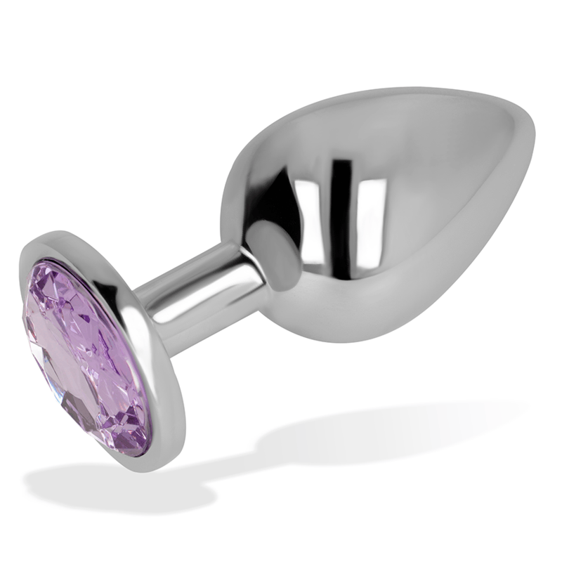 Analplug mit Violettem Kristall 8 x 3,3 cm – Ansicht 3