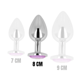 Analplug mit Violettem Kristall 8 x 3,3 cm – Ansicht 4