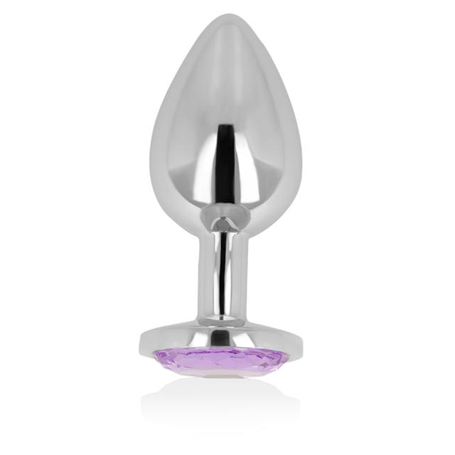 Analplug mit Violettem Kristall 8 x 3,3 cm