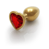 Analplug Ouch aus Metall mit Herzstein klein Gold 6,2 x Ø 2,7 cm – Ansicht 7