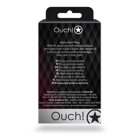 Analplug Ouch aus Metall mit Herzstein klein Gold 6,2 x Ø 2,7 cm – Ansicht 4