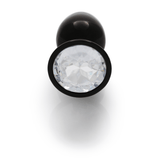 Analplug Ouch aus Metall mit rundem Stein Gunmetal-Diamant 6,2 x Ø 2,7 cm – Ansicht 5