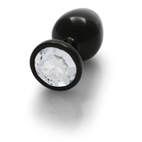 Analplug Ouch aus Metall mit rundem Stein Gunmetal-Diamant 7,1 x Ø 3,4 cm – Ansicht 6