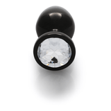 Analplug Ouch aus Metall mit rundem Stein Gunmetal-Diamant 7,1 x Ø 3,4 cm – Ansicht 5