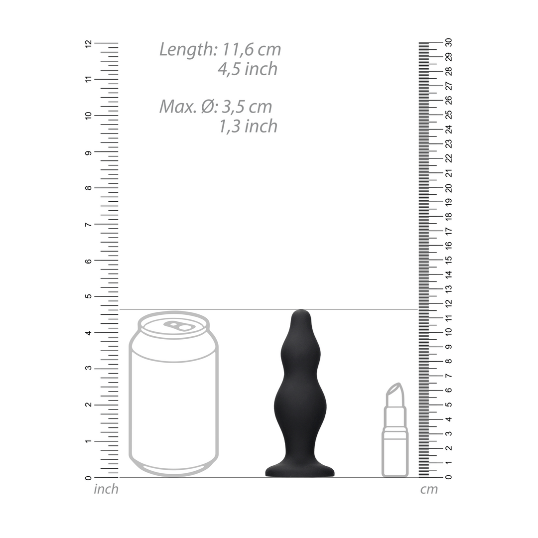 Analplug Ouch Bubble aus Silikon Schwarz 11,6 x Ø 3,5 cm – Ansicht 6