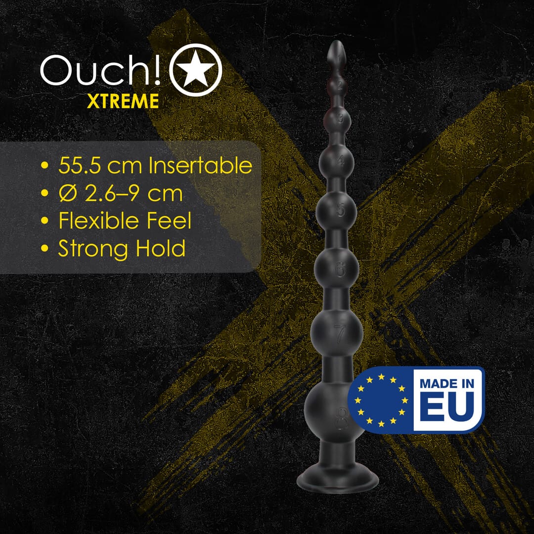 Analplug Ouch Dominant Drill aus PVC Schwarz 55,5 x Ø 9 cm – Ansicht 5