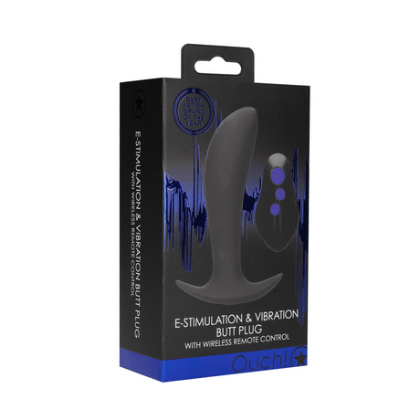 Analplug Ouch E-Stim mit Vibration Schwarz 11 x Ø 3,2 cm – Ansicht 2