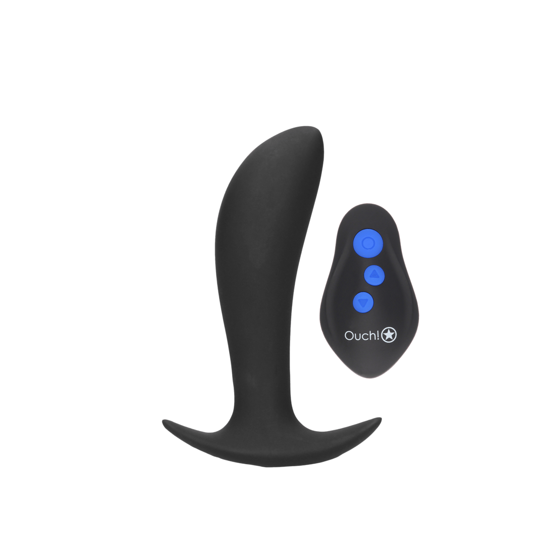 Analplug Ouch E-Stim mit Vibration Schwarz 11 x Ø 3,2 cm