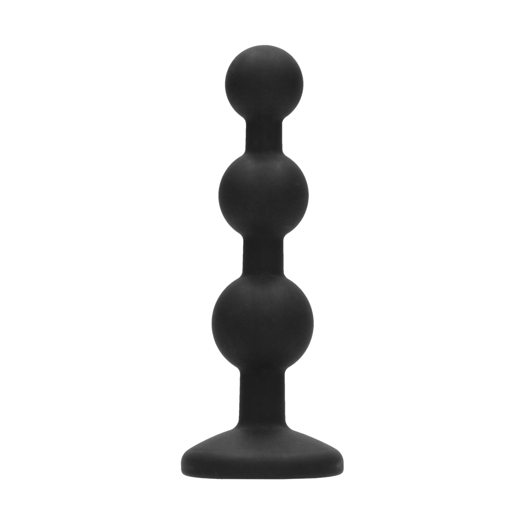 Analplug Ouch mit drei Kugeln und Stein Schwarz 9,5 x Ø 2,5 cm – Ansicht 3